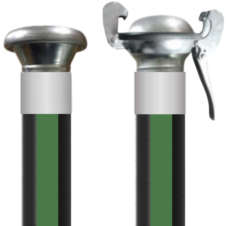 Industrial Water Suction Hose - Heavy Duty EPDM Construction for Agriculture & Construction - 4" ID, 150 psi, Abrasion & Ozone Resistant - 1004-400-0240-MXF-BAU
