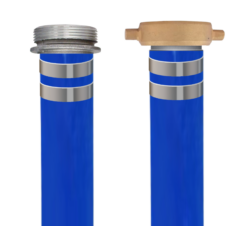 Blue PVC Discharge Hose - 1.5" ID x 1.73" OD, 80 PSI, Light-Duty for Industrial, Construction, Agricultural Applications - 1009-150-0600-AL-PXL