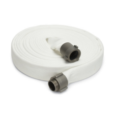 Industrial Double Jacket Fire Hose - Resistant to Chemicals, Reaches 250 PSI Pressure, 1.5" ID, 1.11 lbs/ft - SKU 1022-150-0600-AL-NPSH-FXM
