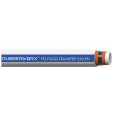 FTS2103-050 Heavy-Duty White Nitrile Food Suction/Discharge Hose for Oil/Water-Based Food Products - FDA Compliant, Steel Helix, Textile Reinforced - 0.5" ID, 250 psi - Chrome Mandrel Production