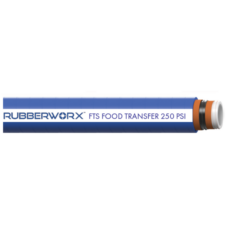 FTS3103-075 Heavy-Duty Food Suction and Discharge Hose for Oil-Resistant Transfer of Food Products - White Nitrile/PVC Blend with Steel Helix - FDA Compliant - 0.75in ID - 250psi Max Pressure